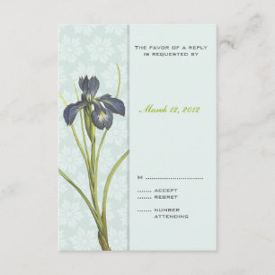 Blue Iris Floral Wedding Einladung UAWG 2