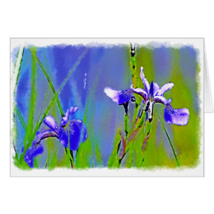 Blue Iris Garden Blume Florenz Designer Kunst