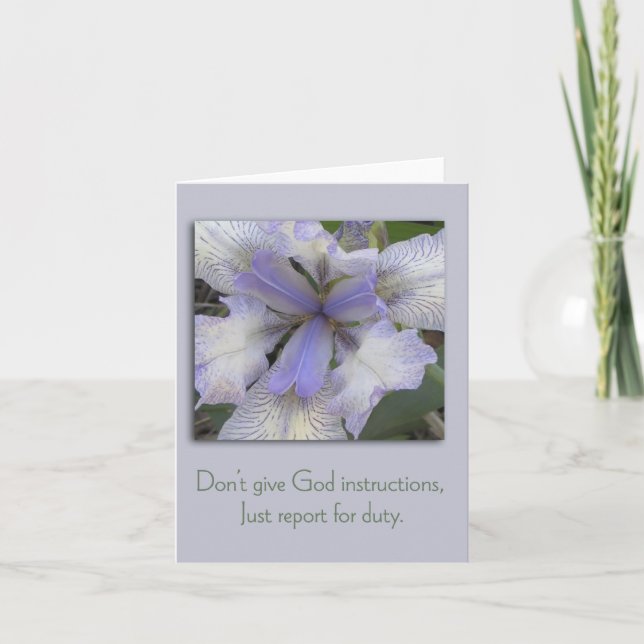 Blue Iris Inspiration Card Karte (Vorderseite)