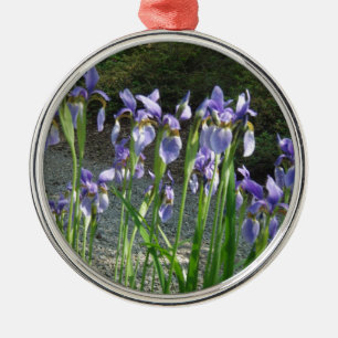 Blue Iris Ornament Aus Metall