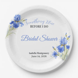 Blue Iris Something Blue Before I Do Bridal Shower Pappteller