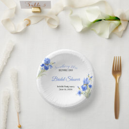 Blue Iris Something Blue Before I Do Bridal Shower Pappteller
