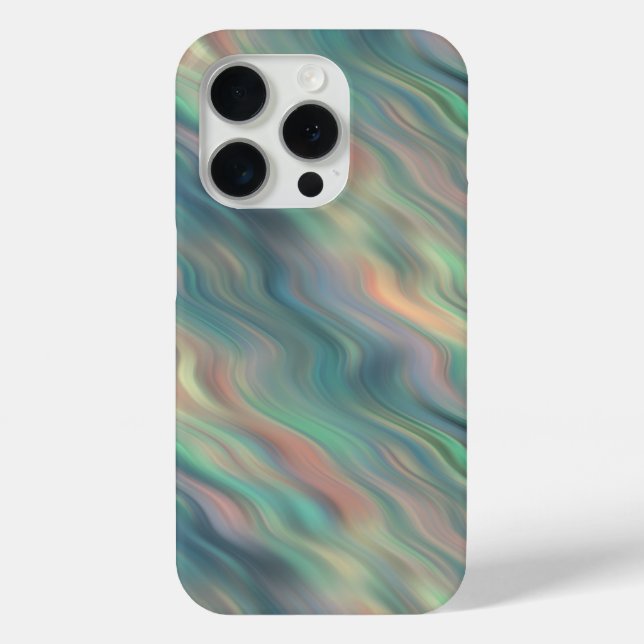 Blue Iris Wavy Texture Case-Mate iPhone Hülle (Rückseite)