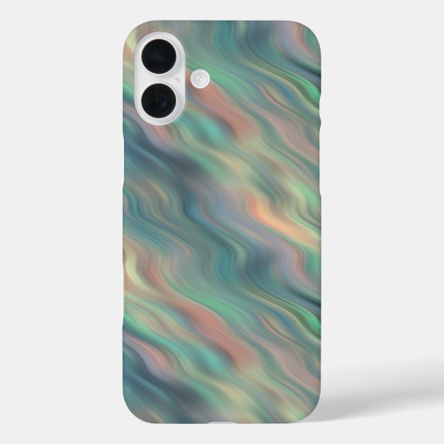 Blue Iris Wavy Texture Case-Mate iPhone Hülle (Rückseite)