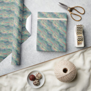 Blue Iris Wavy Texture Geschenkpapier