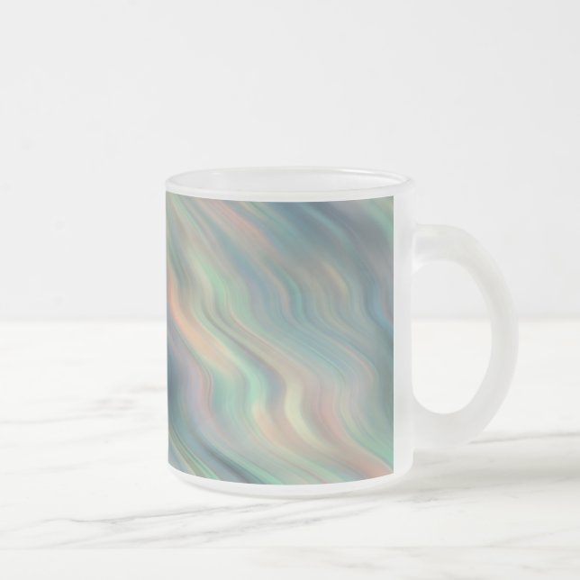 Blue Iris Wavy Texture Mattglastasse (Rechts)