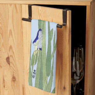 Blue Irises von Ohara Koson Geschirrtuch