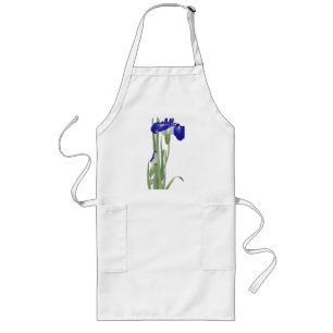 Blue Irises von Ohara Koson Lange Schürze