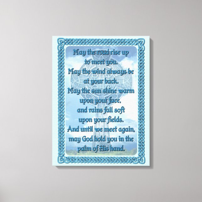 Blue Irish Blessing Leinwanddruck (Vorderseite)