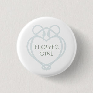 Blue Irish Celtic Swan Liebe kennt Blume Girl Button