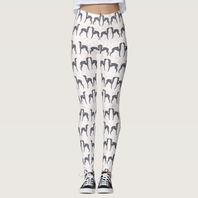 Blue Italy Greyhound Leggings (Vorderseite)