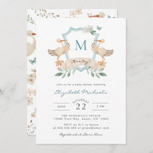 Blue It's a Boy Baby Shower Einladung