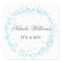 Blue It's a Boy Confetti - Square Sticker
