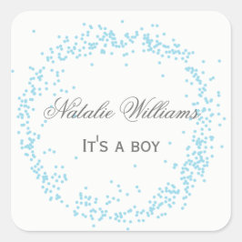 Blue It's a Boy Confetti - Square Sticker