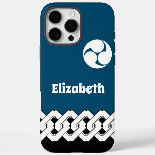 Blue Japanese Chain and Spiral Pattern Case Mate i (Rückseite)