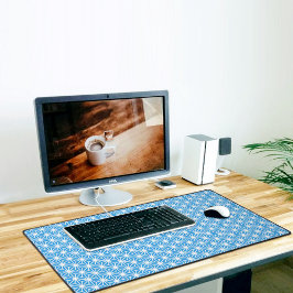 Blue Japanese Pattern  Desk Mat Schreibtischunterlage