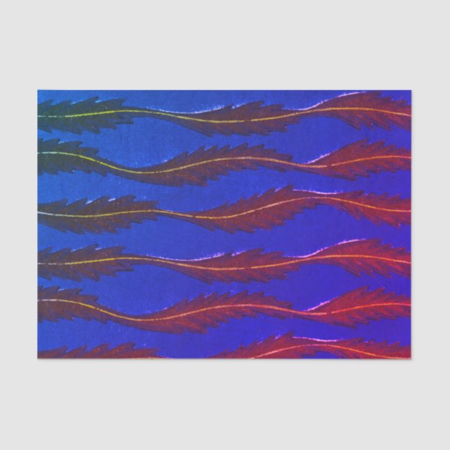 BLUE JAPANESE WOODBLOCK PATTERPATTERpapier Seidenpapier (Vorderseite)