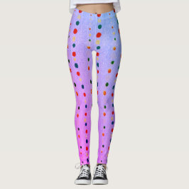 Blue Japanese Woodblock Print Leggings