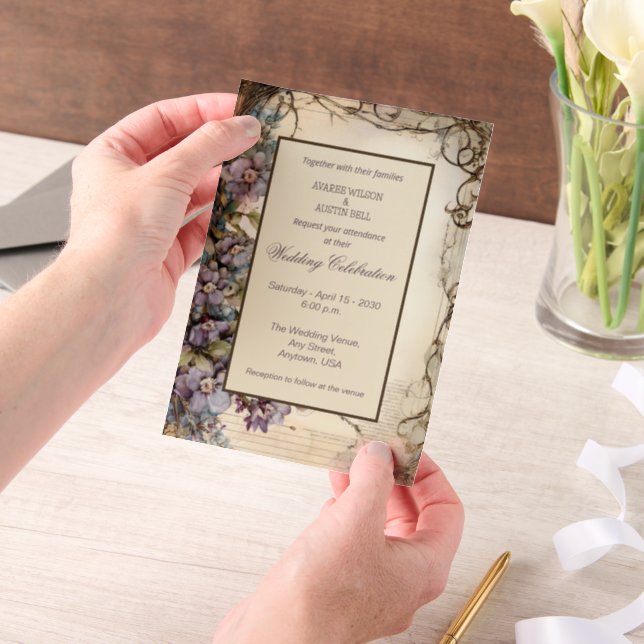 Blue Jasmine Floral Framed  (Handgehalten)