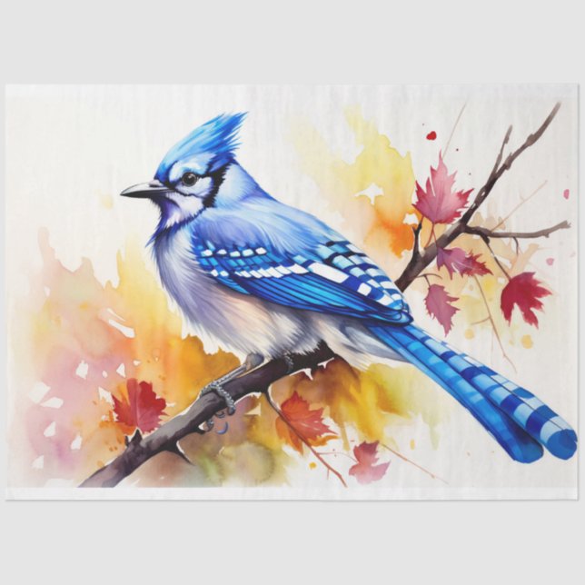 Blue Jay 1 Decoupage Seidenpapier (Vorderseite)