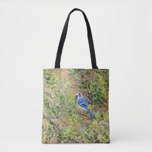 Blue Jay auf der Südwax Myrtle Tote Bag