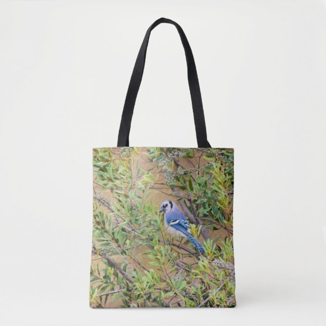 Blue Jay auf der Südwax Myrtle Tote Bag (Vorderseite)
