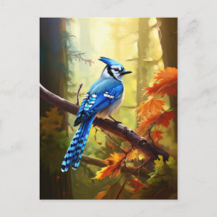 Blue Jay Bird Art Postkarte
