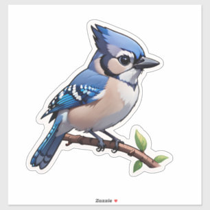 Blue Jay Bird Aufkleber