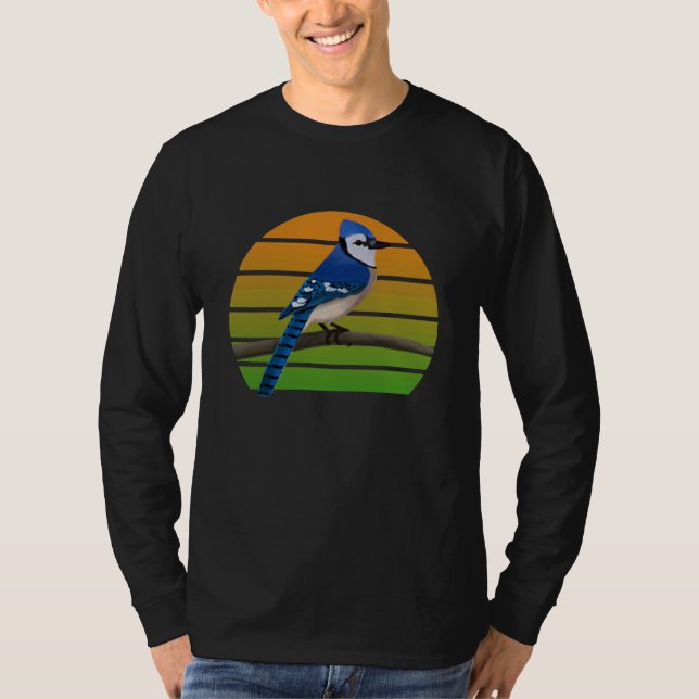 Blue Jay Bird Birder Bird Birdwatcher Animal Biolo T-Shirt (Vorderseite)