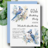 Blue Jay Bird Blume Springtime 60. Geburtstag