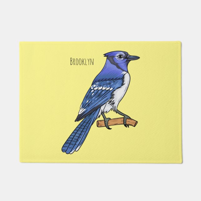 Blue Jay bird Cartoon Fußmatte (Vorderseite)