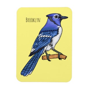 Blue Jay bird Cartoon Magnet