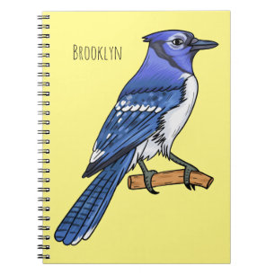 Blue Jay bird Cartoon Notizblock