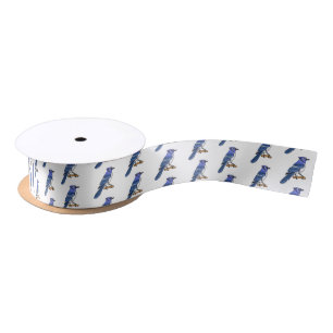 Blue Jay bird Cartoon Satinband