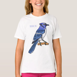 Blue Jay bird Cartoon T-Shirt