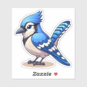 Blue Jay bird Custom Cut Vinyl Sticker