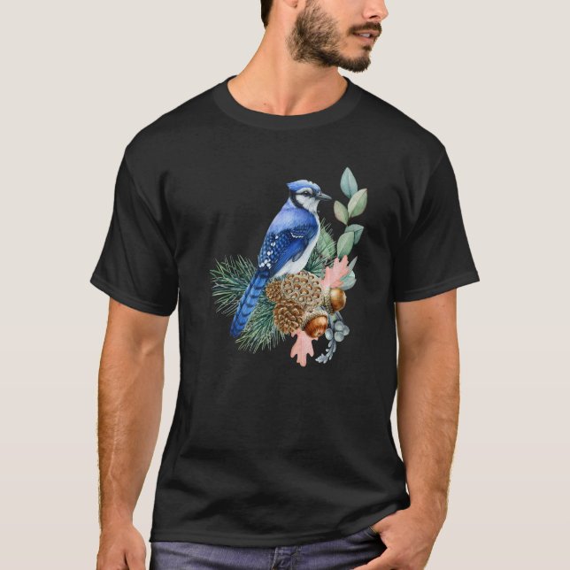 Blue Jay Bird  Cute Birds Animal  Graphic T-Shirt (Vorderseite)
