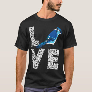 Blue Jay Bird Liebe Leopard Steller's Jay Artistic T-Shirt
