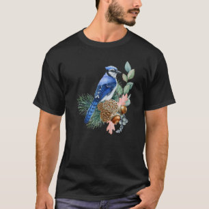 Blue Jay Bird Niedliche Vögel Tiergrafik T-Shirt