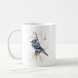 Blue Jay Bird Wasserfarbe Tasse Kaffee