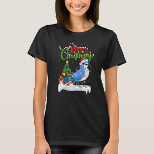 Blue Jay Bird Xmas Dekoration Santa Blue Jay Chri T-Shirt