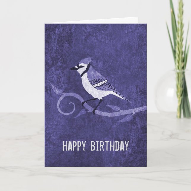 Blue Jay Birthday Card Karte (Vorderseite)