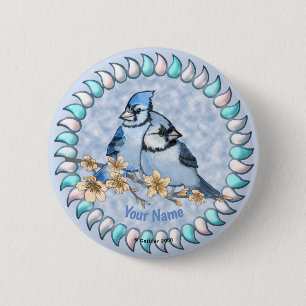 Blue Jay Branch Button