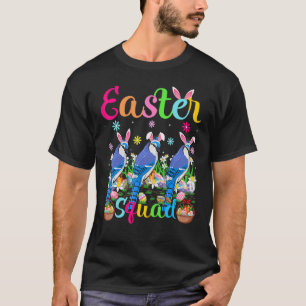 Blue Jay Bunny Ear Ostersquad Blue Jay Bird Happ T-Shirt