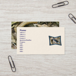 Blue Jay Feather Coordinated Items Business Card Visitenkarte