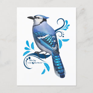 Blue Jay Feiertagspostkarte
