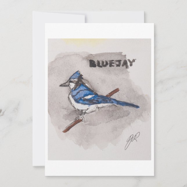 Blue Jay Greeting Card Einladung (Vorderseite)