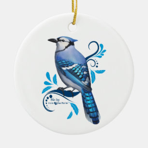 Blue Jay Keramik Ornament