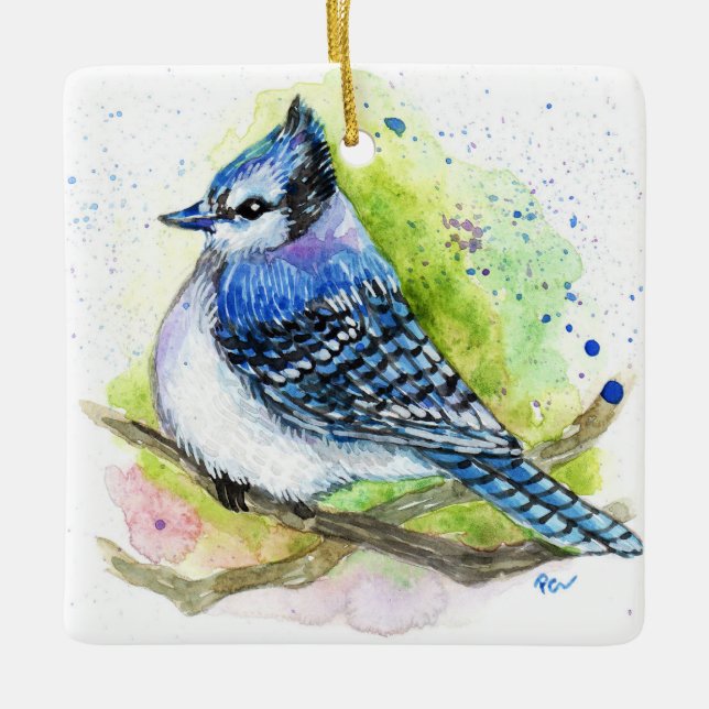 Blue Jay Keramikornament (Vorderseite)