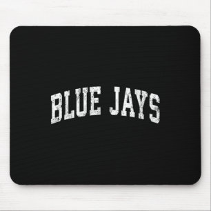 Blue Jay Mascot Vintag Athletic Sports Name Desi Mousepad
